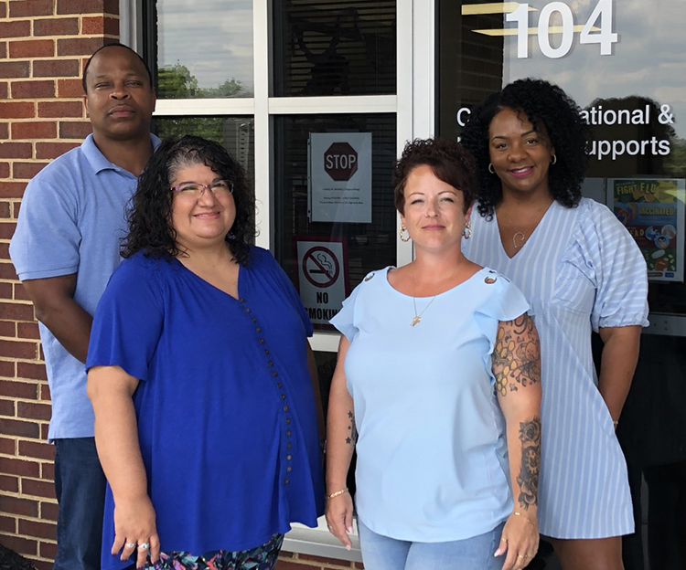 Group photo, from left to right; Dr. Andre Haley, Debby Allen, Rebecca Hill, Najla Wortham